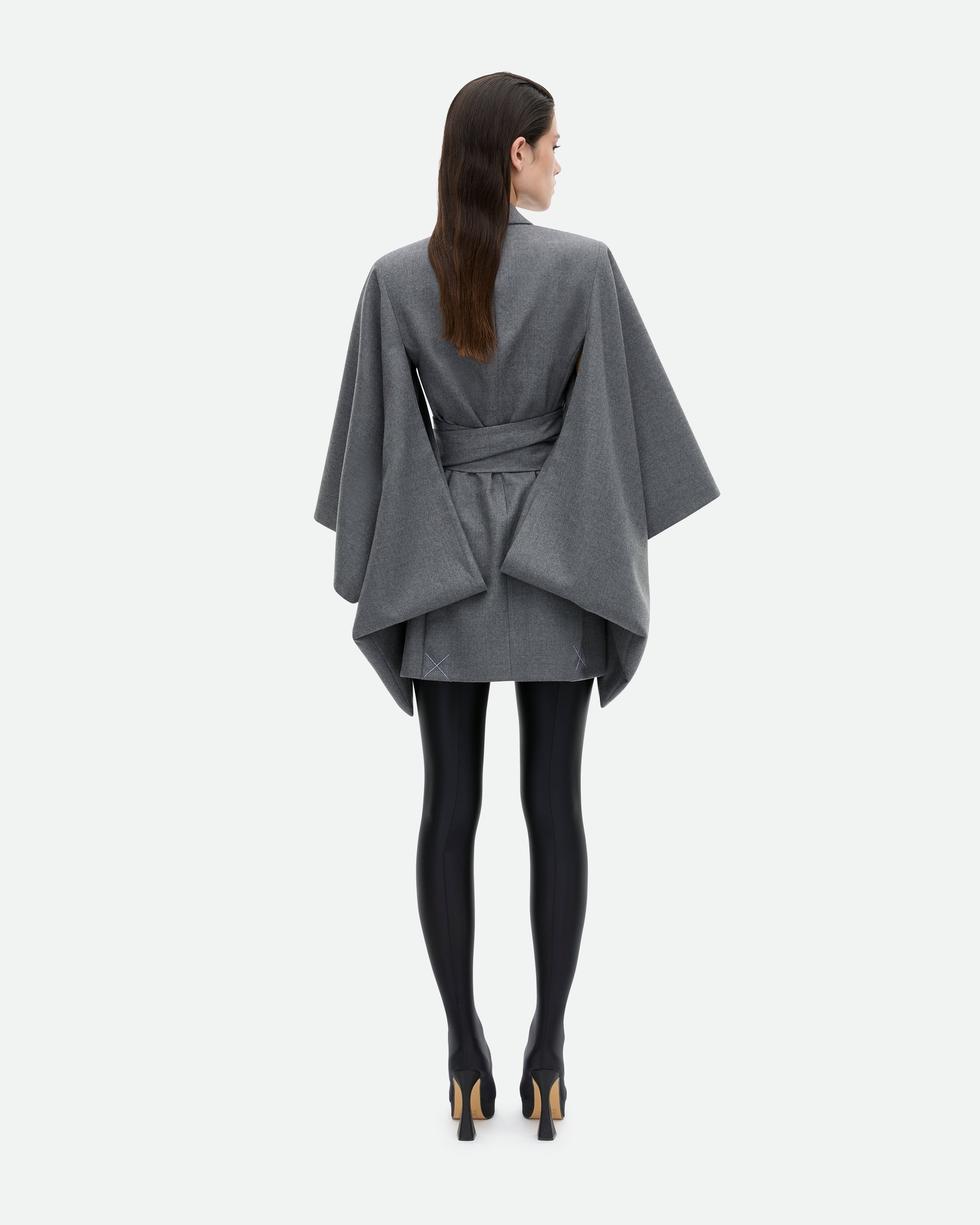 Naked with Stockings - Grey Flannel